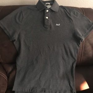 Abercrombie size large gray muscle fit polo